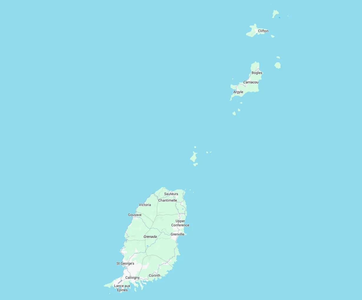 Grenada Route map